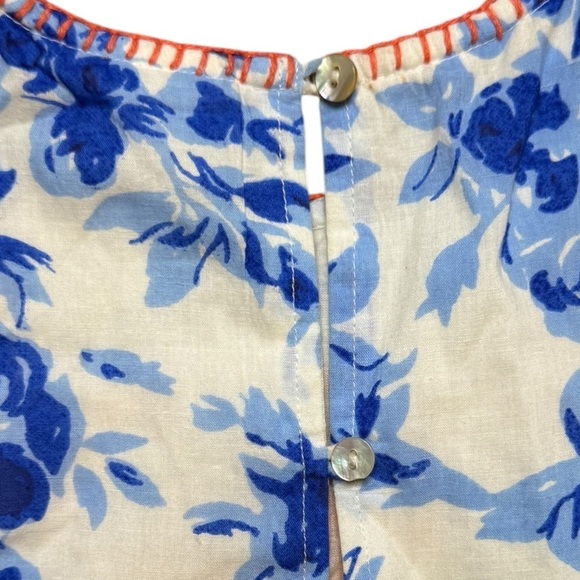 Sister Mary Blue and Red Floral Midi Dress S - Picture 7 of 9